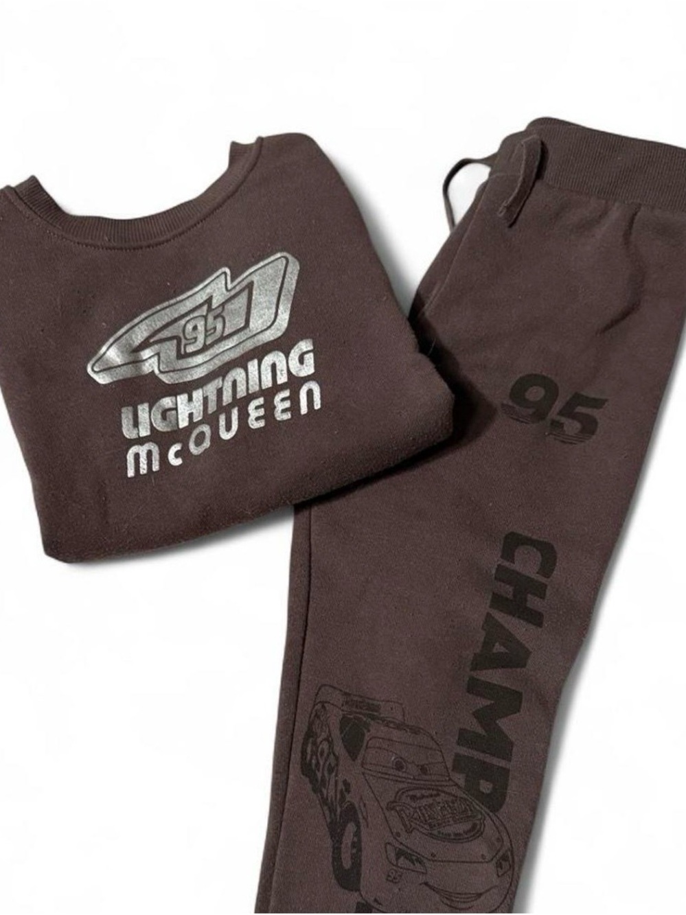 Zara Brown Lightning McQueen Sweatshirt & Joggers Set
